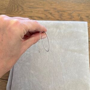 Elegant natural diamond 14k Hoop Earrings